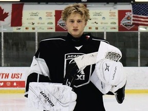 Goalie Hardy Westman has committed to the Chatham Maroons for the 2020-21 season. (Contributed Photo)