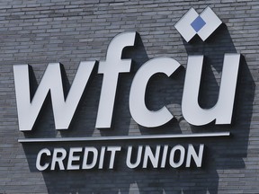 The exterior of the Windsor Family Credit Union's corporate and administration office is shown on Wednesday, May 13, 2020.