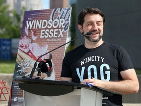 Kingsville Mayor Nelson Santos speaks during Tourism Windsor Essex Pelee Island press conference in this June 9 file photo.