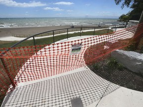 Large crowds that packed Colchester Beach on the weekend prompted Essex town council to close the beach until further notice. The closed beach is shown on Tuesday, June 23, 2020.