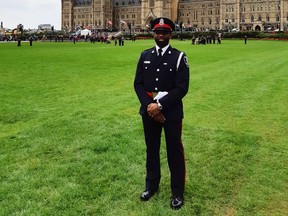 Const. Arjei Franklin of the Windsor Police Service in a personal photo from September 2018, taken on Parliament Hill in Ottawa.
