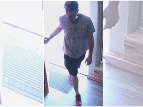 Windsor police are looking for this man captured on surveillance footage. He allegedly took the wallet of an employee at a business in Pillette Village on Thursday, July 2, 2020.
