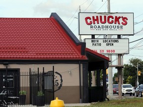 Chuck's Roadhouse Bar and Grill on Tecumseh Road East is shown Friday, July 31, 2020.