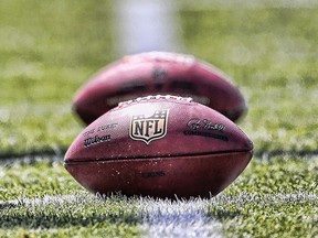 A detailed view of the NFL Football during the afternoon workout of the Detroit Lions Rookie Minicamp on May 17, 2014 in Allen Park, Michigan.