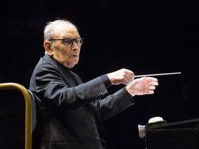Ennio Morricone performs live on stage at the O2 Arena Feb. 16, 2016.