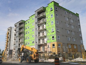 This 60-unit residential building is just one of three being built as the 180-unit It's one of three buildings in the 180-unit Eastside Horizons condo project on Banwell Road near Little River Boulevard.