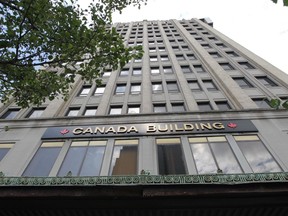 The Canada Building on Ouellette Avenue is pictured on Tuesday, July 21, 2020. A local developer has plans to for a residential development on the site.