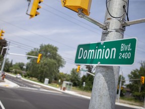 The newly redone intersection of Dominion Boulevard and Northwood Street, which is now open to traffic, is seen, Wednesday, July 14, 2020.