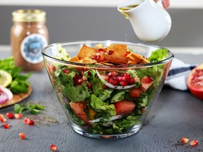 Fattoush is among the popular selections at souq mediterranean restaurant.