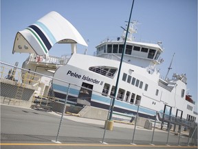 The Pelee Islander II is shown docked in Leamington on July 1, 2019.
