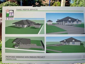 Design renderings of the future home of Family Respite Services at 4400 Howard Ave. in Windsor. Photographed July 28, 2020.