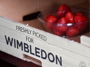 Strawberries at the All England Lawn Tennis Club during the Wimbledon championships, London, Britain, July 5, 2019.