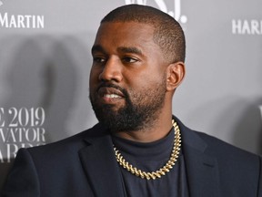 In this file photo taken on November 6, 2019 US rapper Kanye West attends the WSJ Magazine 2019 Innovator Awards at MOMA in New York City.