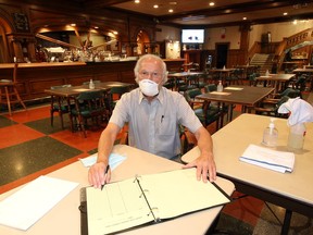 Ready, set, go. Caboto Club general manager Ron Moro, shown Monday, Aug. 10, 2020, said his Windsor facility has been ready for Stage 3 for weeks and looks forward to hosting up to 50 customers and members at a time inside the cozy and popular members bar. Doors open Wednesday at 11 a.m.