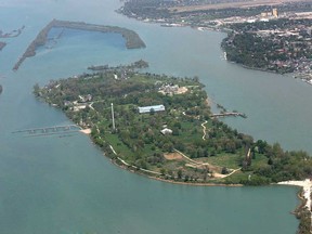 Boblo Island is shown in this aerial view of the Detroit River.