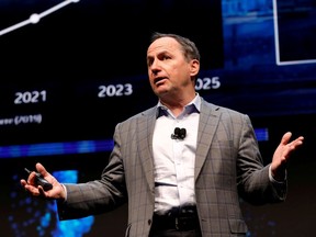 Intel CEO Bob Swan speaks at an Intel news conference during the 2020 CES in Las Vegas, Nevada, U.S. January 6, 2020.