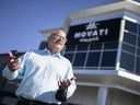 Movati Athletic CEO Chuck Kelly is pictured outside the soon-to-be-opened gym on Division Road, Thursday, August 20, 2020.