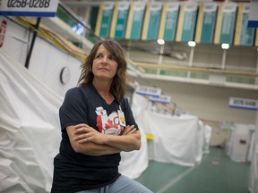 Preparing for a second wave. Karen Riddell, one of Windsor Regional Hospital's vice-presidents, is pictured at the COVID-19 field hospital at the St. Clair College SportsPlex on Aug. 21, 2020.