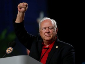 FILE PHOTO: United Auto Workers President Dennis Williams gives his farewell speech to the union membership during the 37th Constitutional Convention in Detroit, Michigan, U.S. June 13, 2018.