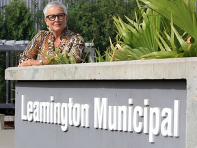 Leamington Mayor Hilda MacDonald shown outside Leamington Municipal Building Wednesday Sept. 2, 2020.