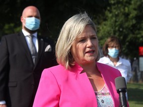 NDP Leader Andrea Horwath in London, Ont. in September 2020.