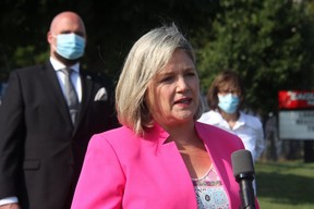 NDP Leader Andrea Horwath in London, Ont. in September 2020.