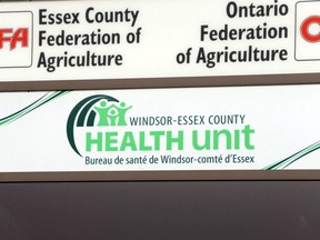 Windsor-Essex County Health Unit office at 360 Fairview Ave., Essex Civic Centre.