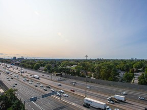 Smoke from the California wildfires rolling into north Toronto on Monday, Sept. 14 2020.