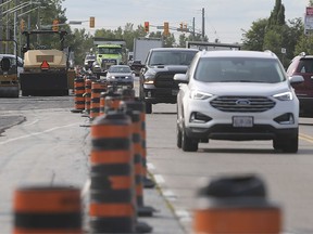 Banwell Road just south of Tecumseh Road is shown on Tuesday Sept. 15, 2020. A $2.5 million dollar road improvement project started this week.