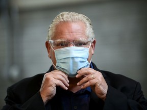 Ontario Premier Doug Ford tours Algonquin College Centre for Construction Facility in Ottawa on Thursday, Aug. 27, 2020.