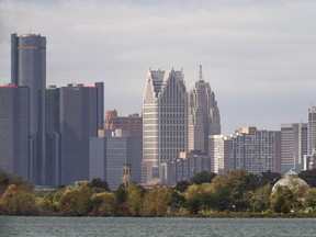 The Detroit skyline is pictured Wednesday, September 30, 2020. The city led the U.S. in violent crime in 2019.