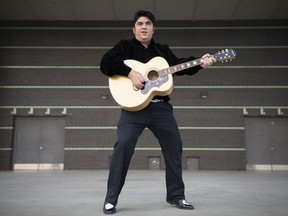 Norm Ackland Jr., an Elvis tribute artist, is pictured at the Riverfront Festival Plaza, Wednesday, September 16, 2020, where he'll be headlining Friday evening of this weekend's Drive-In Concert Series featuring three evenings of live music.  Friday night is a tribute to Elvis Presley, Buck Twenty and Ashley Lynn and the Spurs perform on Saturday, and a free concert is being held on Sunday as a tribute to our healthcare and essential workers.