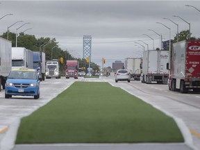 Upgrades on Huron Church Road, shown Thursday, Sept. 10, 2020, included new concrete, curbs, sidewalks, medians and street lighting.