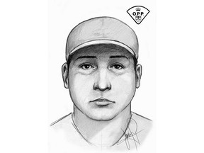 A composite sketch of a male who reportedly spoke to and touched a person inappropriately in a conservation area in the Leamington area on Sept. 10, 2020.