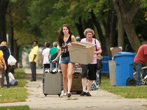 In this file photo from September 2013, University of Windsor students move into residences.