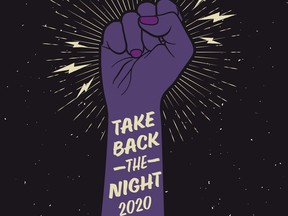 Taking Back the Night logo.