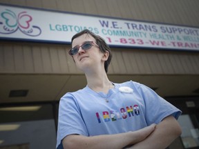 Sydney Brouillard-Coyle, who identifies as trans and non-binary, is pictured at the W.E. Trans Support office, Tuesday, Sept. 15, 2020.