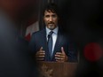 FILE: Justin Trudeau, Canada's prime minister, speaks during a news conference in Ottawa.