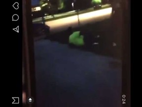 A screen capture of a video on social media reportedly showing the group assault of a Windsor youth. Windsor police are investigating.