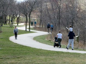 Windsor walkers enjoy East Riverside Park in this March 2020 file photo.