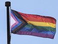 The rainbow flag is raised for Windsor-Essex Pride Fest 2020 at Charles Clark Square on Sept. 11, 2020.
