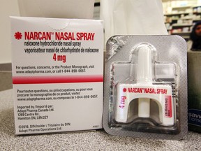 Narcan naloxone hydrochloride nasal spray.