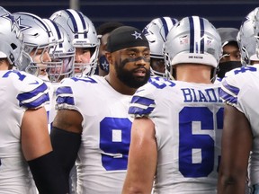 New Detroit Lions' defensive end Everson Griffen, centre, wants to remind his former teammates in Minnesota that he is a great player.