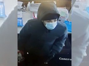 Windsor police are looking for this man, who allegedly robbed a pharmacy in the city with a firearm on Monday, Oct. 5, 2020.