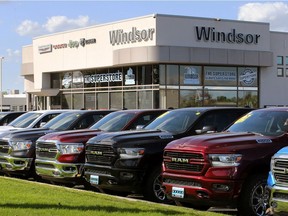 The Windsor Chrysler dealership on Tecumseh Road East is shown Wednesday, Oct. 7, 2020.