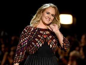 Singer Adele performs during The 59th GRAMMY Awards at STAPLES Center in Los Angeles, Feb. 12, 2017.
