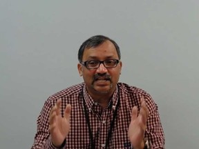 "We will see more people dying." Dr. Wajid Ahmed, medical officer of health with the Windsor-Essex County Health Unit, is concerned about the current high number of local COVID-19 cases. Here, he's shown answering a question during a teleconference on Oct. 23, 2020.
