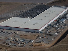 An aerial view of the Tesla Gigafactory near Sparks, Nevada, U.S. August 18, 2018.