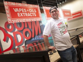 Simon Reid, co-owner of Boondom, Windsor's latest pot store, located in Pillette Village, is pictured, Wednesday, Oct. 14, 2020.