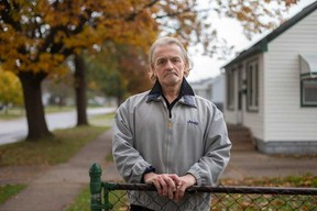 Will Toffan, author of Watching the Devil Dance, stands where Matthew Lamb's 1966 shooting spree occurred on Ford Boulevard in Windsor. Photographed Oct. 27, 2020.